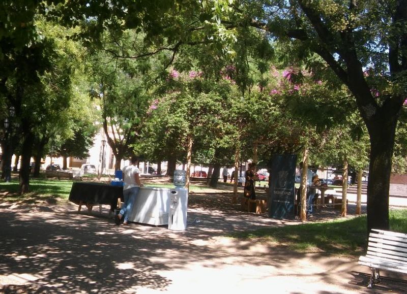 Actividad en Plaza San Martín.